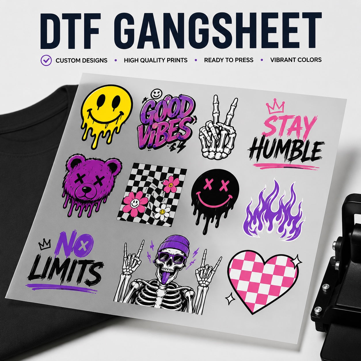 DTF Gang Sheet Transfers